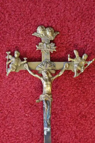 Kreuz, Messing,Totenkreuz, Barock, etwa 1650