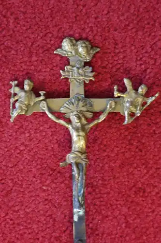 Kreuz, Messing,Totenkreuz, Barock, etwa 1650