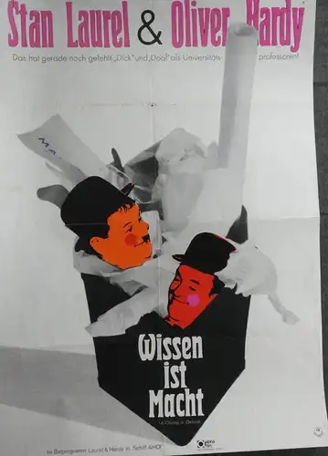 Filmplakat, Stan Laurel und Oliver Hardy, Dick und Doof, Wissen ist Macht