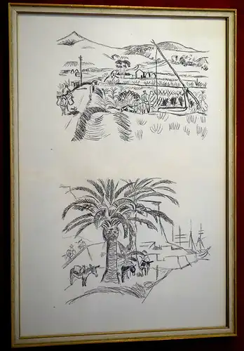 Original-Lithografien,2 St.,Mappenwerke,Richard Seewald,Reise nach Elba, 1927,