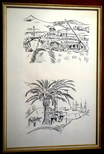 Original-Lithografien,2 St.,Mappenwerke,Richard Seewald,Reise nach Elba, 1927,