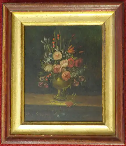 Julius Schmitt, Blumenstrauß, Öl auf Holz