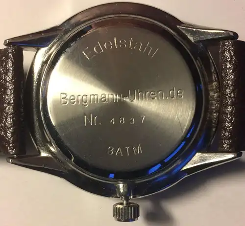 „Bergmann 1957“ Quarz-Herren-Armbanduhr, neu im schwarzen Originaletui