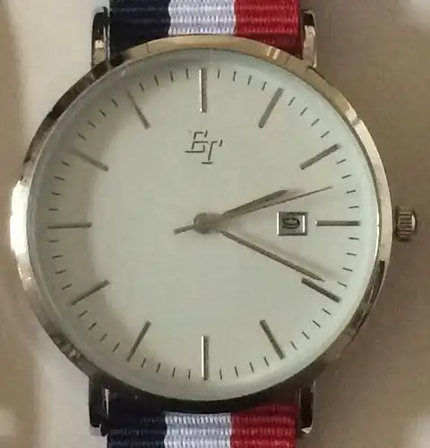 „ET“ Quarz-Herren-Armbanduhr mit drei versch. Armbändern, neu im Originalkarton
