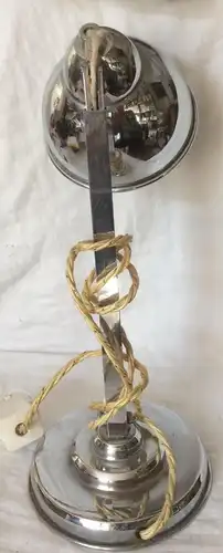 Sehr schöne verchromte Schreibtischlampe aus den 1930er Jahren