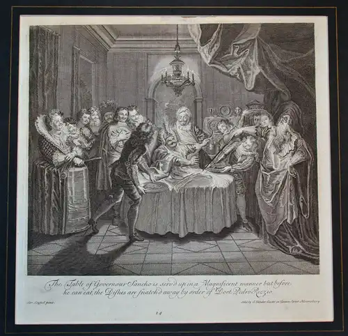 Grafik,Kupferstich,Don Quichote,1725,Nr.14,Charles A.Coypel ,G. Vandergucht