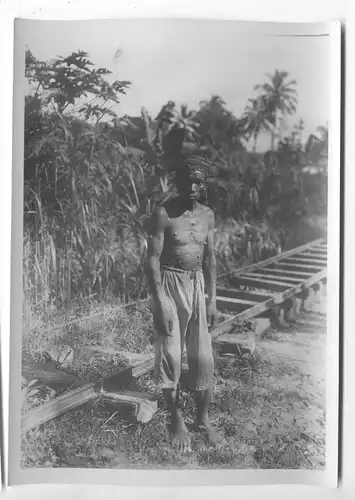 Original-Fotografie,Bahn-Arbeiter auf Java ,1892 ? Indonesien