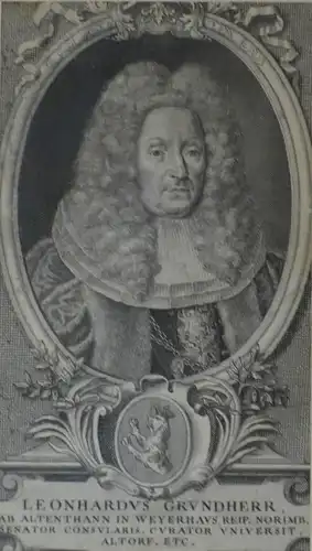 Kupferstich,Leonardus Grundherr von Altenthan, ca. 1730,gerahmt