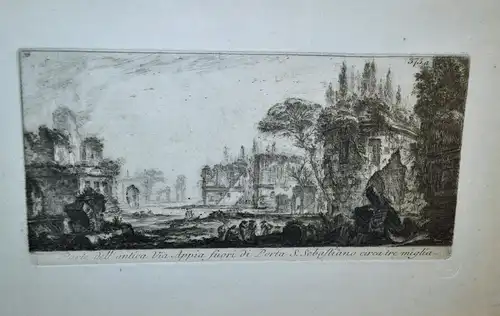 Parte dell’antica Via Appia fuori di Porta S. Sebastiano circa 3 miglia,Piranesi