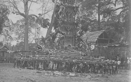 Originalfotografie, Leichenverbrennungsturm ,Bade Klego, Kabupaten Boyolali,Java