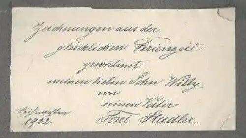 Tuschezeichnung „Aussicht von der Brecherspitze auf die Berge 20. Juni 1874“