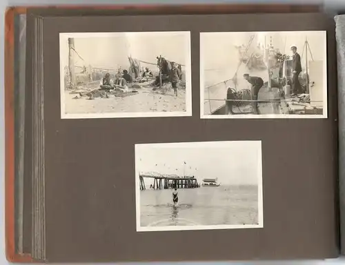 Altes Photoalbum mit 63 Aufnahmen von einem Urlaub am Meer 1920er Jahre