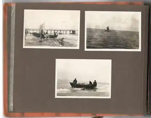 Altes Photoalbum mit 63 Aufnahmen von einem Urlaub am Meer 1920er Jahre