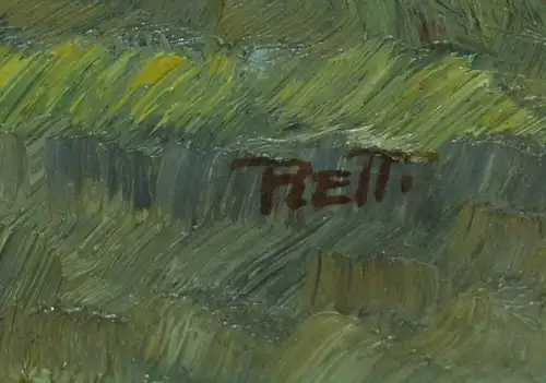 Gemälde,auf Leinwand,Moorlandschaft,sign.Rett,gerahmt