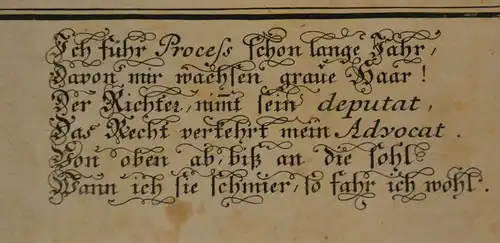 Radierung,Prozess-Narr,Schmiergeld,18.Jhdt.
