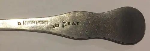 6 Löffel aus 13 Lot Silber, W. Eifler, in Originaletui, ca. 1860