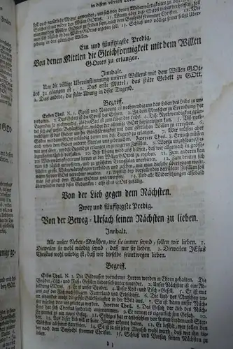 Buch, Christliche Sittenlehre, evang. Wahrheiten,Fr. Hunolt, deutsch, Trier 1748