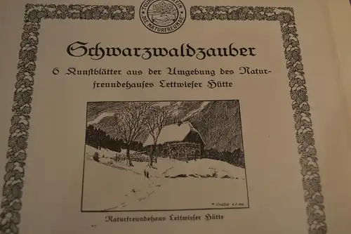 Schwarzwaldzauber, 3 Drucke, P. Goetze, 1921, Lettwieser Hütte, Schwarzwald