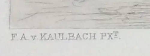 Radierung „EIN MAITAG“ von William Unger nach einem Gemälde von F. A. v Kaulbach