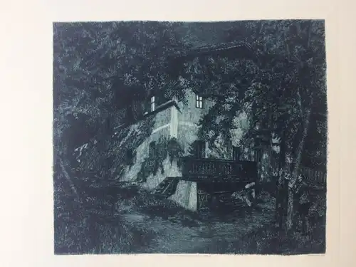 Radierung Altes Gebäude von Adolf Schlabitz, Verein f. Original-Radierung Berlin
