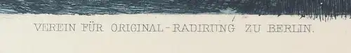 Radierung Altes Gebäude von Adolf Schlabitz, Verein f. Original-Radierung Berlin