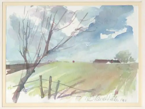 Originalaquarell von Christine Brandstätter - Landschaft