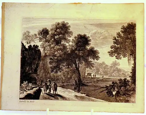 Kupferstich, Landschaft, Perelle Nr.60,17 Jhdt.