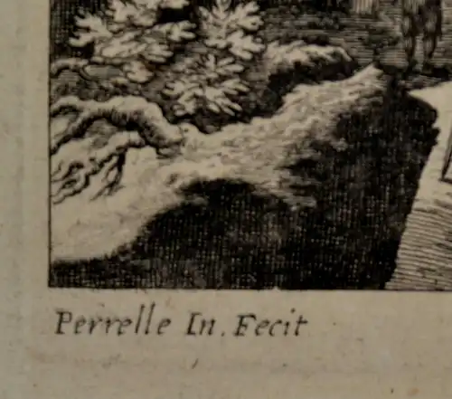 Kupferstich, Landschaft, Perelle Nr.60,17 Jhdt.