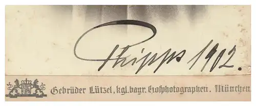 Fotografie,Lawrence Cowle Phipps,Portrait m.Signatur,Gebr.Lützel München