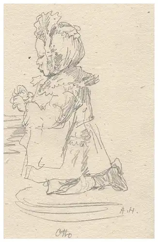 August Holmberg,Bleistiftzeichnung,Skizze,"Otto"