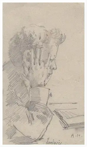 August Holmberg,Bleistiftzeichnung,Skizze,"Ludwig"