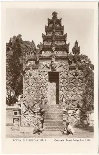 Vierzehn alte s/w Ansichtskarten ca. 1900 bis 1930 mit Motiven aus Bali