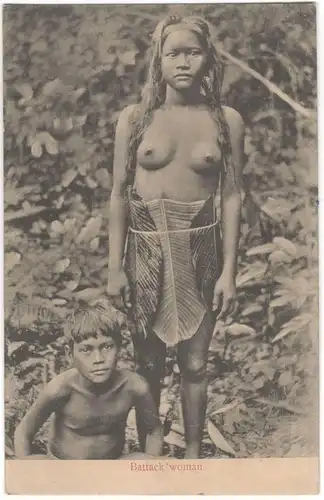 Sieben alte s/w Ansichtskarten ca. 1900 mit Darstellungen von Eingeborenen