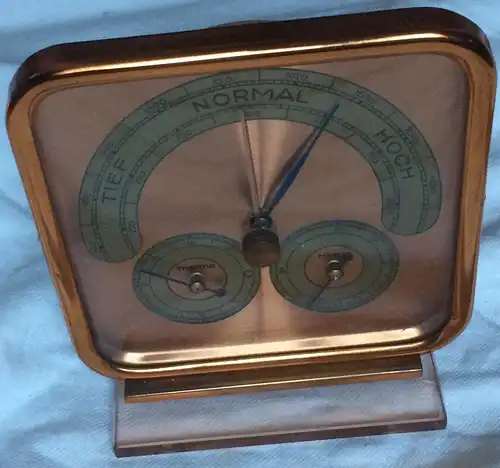 Kleines Barometer zum Aufstellen, ohne Marke, ca. 1950er Jahre