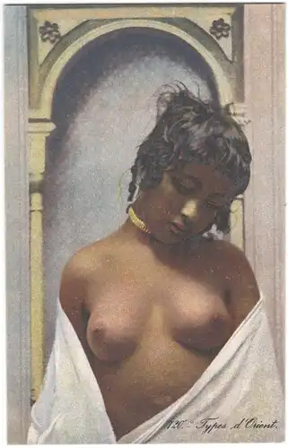 3 erotische Ansichtskarten mit arabischen und nordafrikanischen Frauen ca. 1900