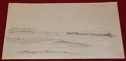 Bleistiftzeichnung,rückseitig bez.J.Constable,Weymouth,Rd.to Preston,datiert1816