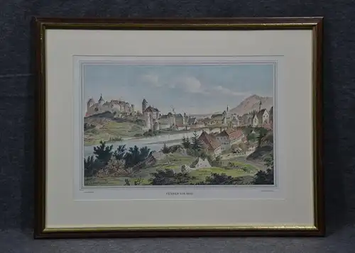 Stahlstich, koloriert, Füssen um 1840,Scheuchzer, Joh. Poppel scul.