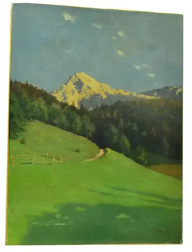 Gemälde,auf Leinwand,Gebirgslandschaft,1918,ohne Rahmen