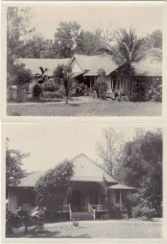 Zwei Original-Photographien Wohnhaus auf Bali, ca. 1910