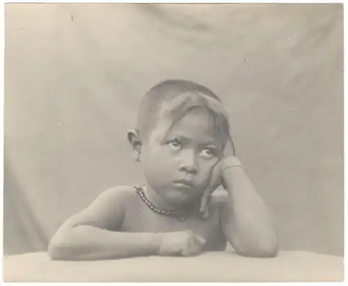 Original-Photographie Kinderportrait, Bali, ca. 1900