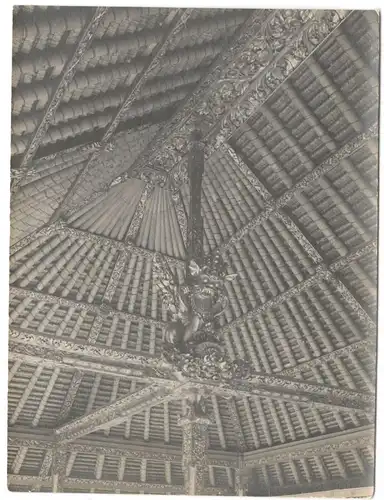 Original-Photographie „Dachkonstruktion“, wohl Bali, ca. 1910