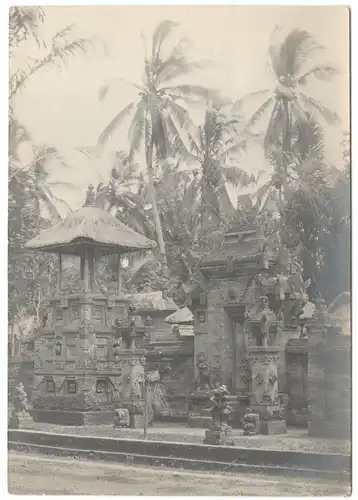 Original-Photographie Soekawati-Tempel auf Bali, ca. 1910