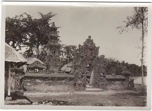 Original-Photographie Tempel auf Bali ca. 1910