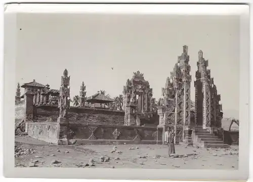 Original-Photographie Tempel auf Bali ca. 1910