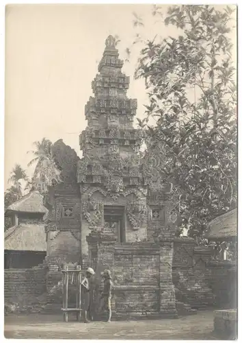 Original-Photographie Tempel auf Bali ca. 1910
