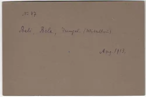 Original-3D/Stereophotographie Bila-Tempel auf Bali, 1913