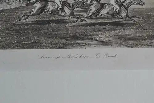 Lithografie, Leamington Steeplechase, nach Gemälde von F.C.Turner, etwa 1850