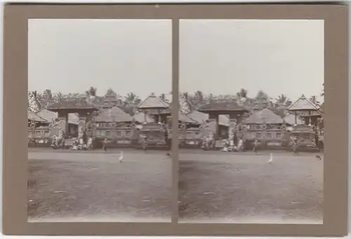 Original-3D/Stereophotographie Bangli, Poeri auf Bali, 1913