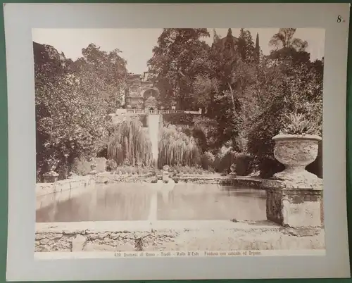 Photographie Rom – Tivoli, Villa d'Este, Fontana con cascate ed Organo, ca. 1890