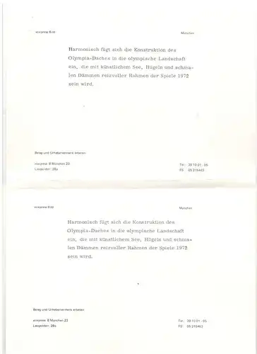 13 Originalphotographien Olympiapark München, 1960er Jahre, E. Glesmann